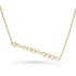 horizontal mixed shapes diamonds pendant necklace, in white diamonds and yellow gold <span class='visuallyhidden'>Call, text 323-404-2959 for shopping help.</span>